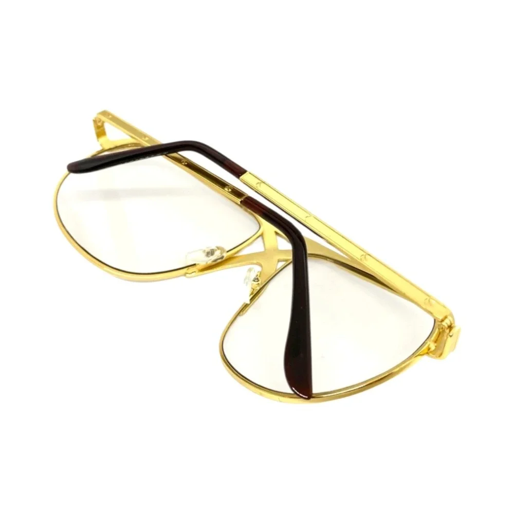 Aviator Glasses Unisex OS‎ Gold New Oversized Clear Lens Shield X-Bridge EA0227C